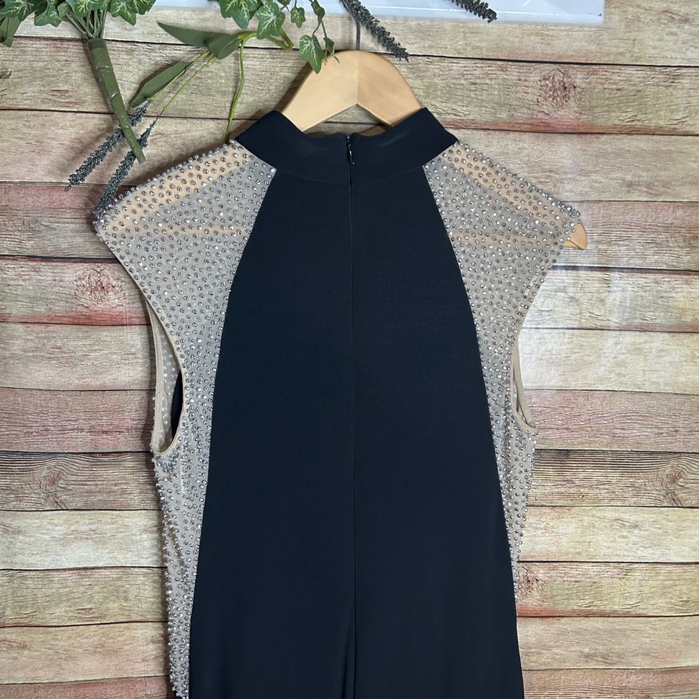 Evening Cocktail Knee Length Black Beaded Dress Women’s Size 8 NWT - Picture 7 of 8